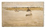 Gold and Brown Dordrecht by James Abbott McNeill Whistler